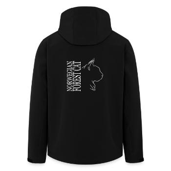 Norwegian Forest Cat Profile Cats Cat Wilsigns - Men’s Recycled Softshell Jacket by Stanley/Stella - black - Back - AI Model Male 185 light (185cm)