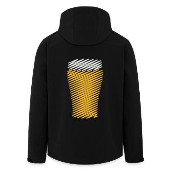 XShatch Design - Men’s Recycled Softshell Jacket by Stanley/Stella - black - Back - AI Model Male 185 light (185cm)