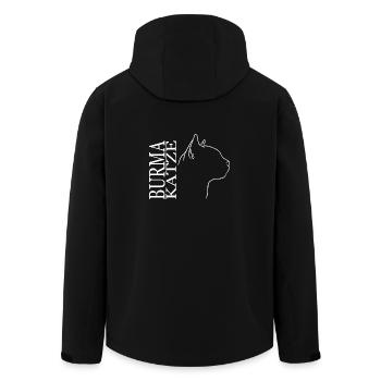 Profil de chat birman Chat Chat Chat Wilsigns - Veste softshell homme en polyester recyclé Stanley/Stella - noir - Dos - AI Model Male 185 light (185cm)