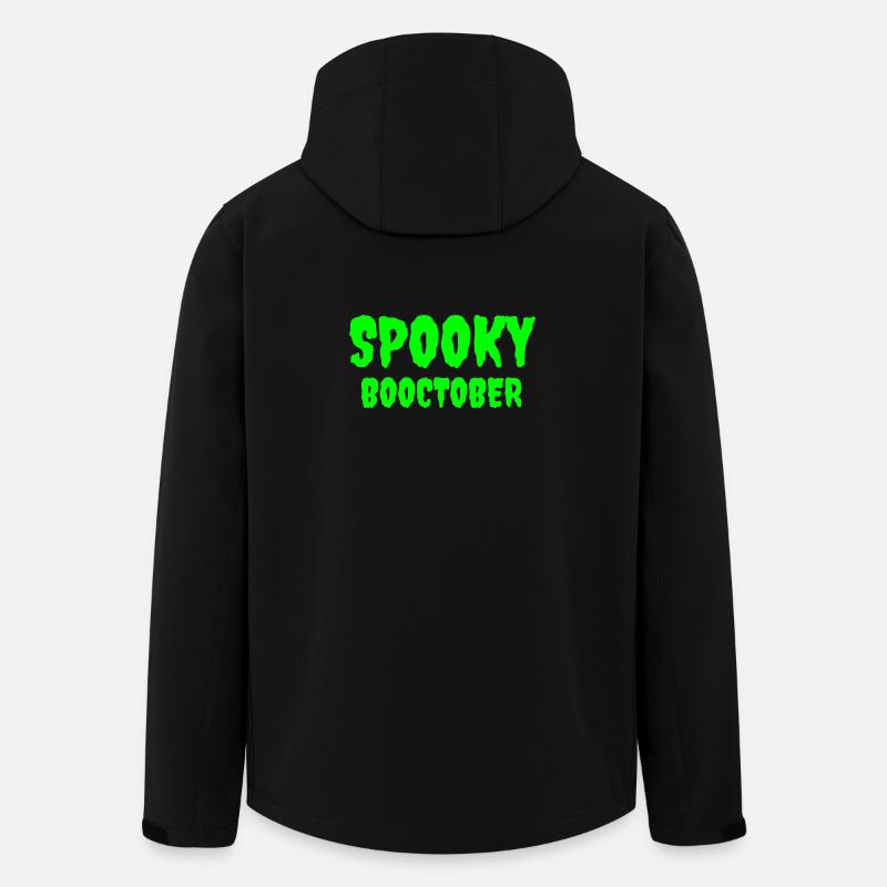 Spooky Booctober Jack-O'-Lantern Design - Veste softshell homme en polyester recyclé Stanley/Stella - noir