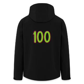 100. 100 ANS. 100e ANNIVERSAIRE. ANNIVERSAIRE 100 - Veste softshell homme en polyester recyclé Stanley/Stella - noir - Dos - AI Model Male 185 light (185cm)