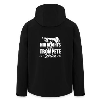 Mir Reichts Ich Geh Trumpet spielen - Recycelte Männer Softshell-Jacke von Stanley/Stella - Schwarz - Hinten - AI Model Male 185 light (185cm)