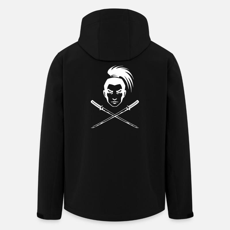 Ein japanischer Samurai - Recycelte Männer Softshell-Jacke von Stanley/Stella - Schwarz