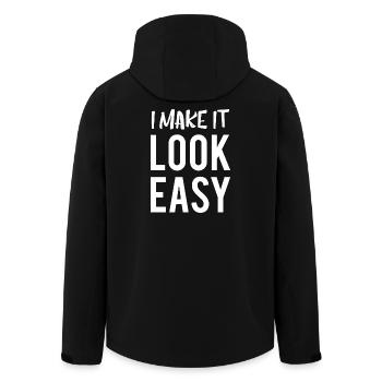 Je le fais paraître facile Citation cool - Veste softshell homme en polyester recyclé Stanley/Stella - noir - Dos - AI Model Male 185 light (185cm)