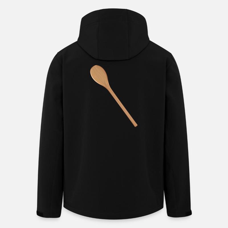 Holzlöffel Kochlöffel für eigene Texte und Rezepte - Recycelte Männer Softshell-Jacke von Stanley/Stella - Schwarz