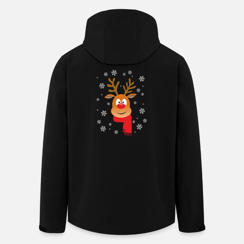 RENNE DE NOËL - Veste softshell homme en polyester recyclé Stanley/Stella - noir