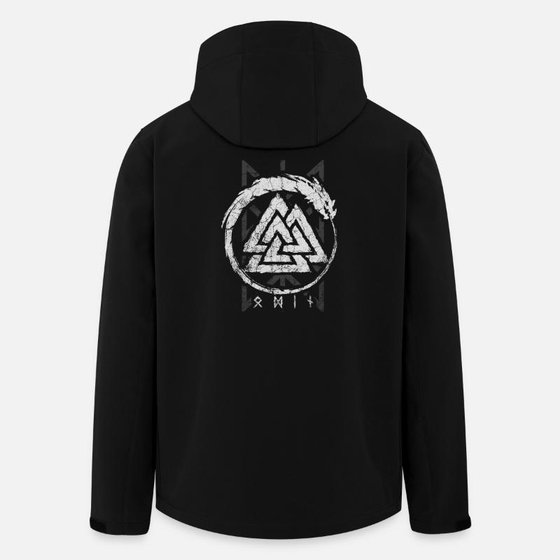 Valknut Ouroboros - Recycelte Männer Softshell-Jacke von Stanley/Stella - Schwarz