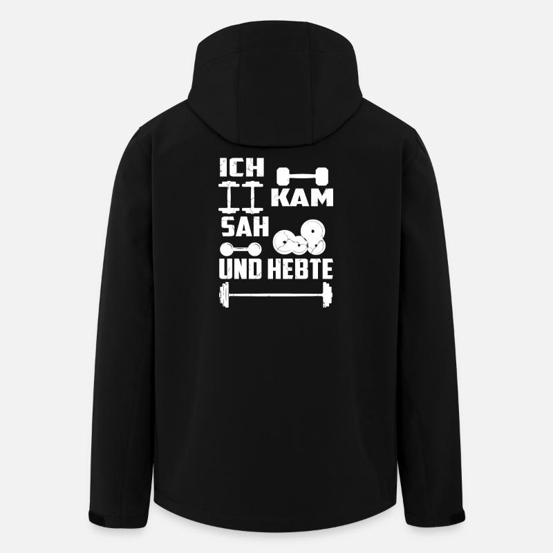 Ich kam sah und Hebte - Recycelte Männer Softshell-Jacke von Stanley/Stella - Schwarz