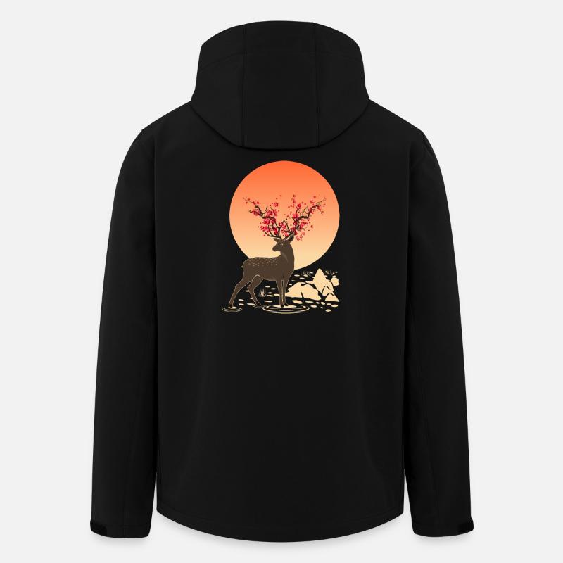 Hirschgeist | Schützen Sie Sika Hirsche - Recycelte Männer Softshell-Jacke von Stanley/Stella - Schwarz