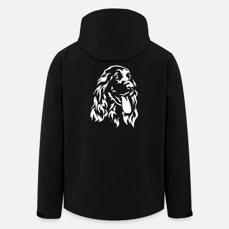Cocker Spaniel Kopf "Black Edition" - Recycelte Männer Softshell-Jacke von Stanley/Stella - Schwarz