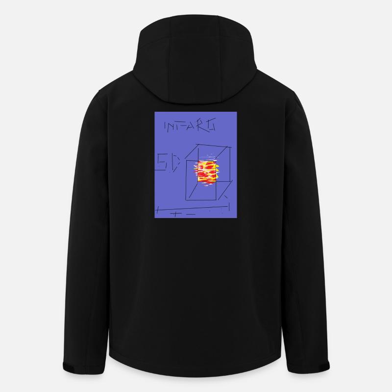 Kubische Flammengrafik - Recycelte Männer Softshell-Jacke von Stanley/Stella - Schwarz