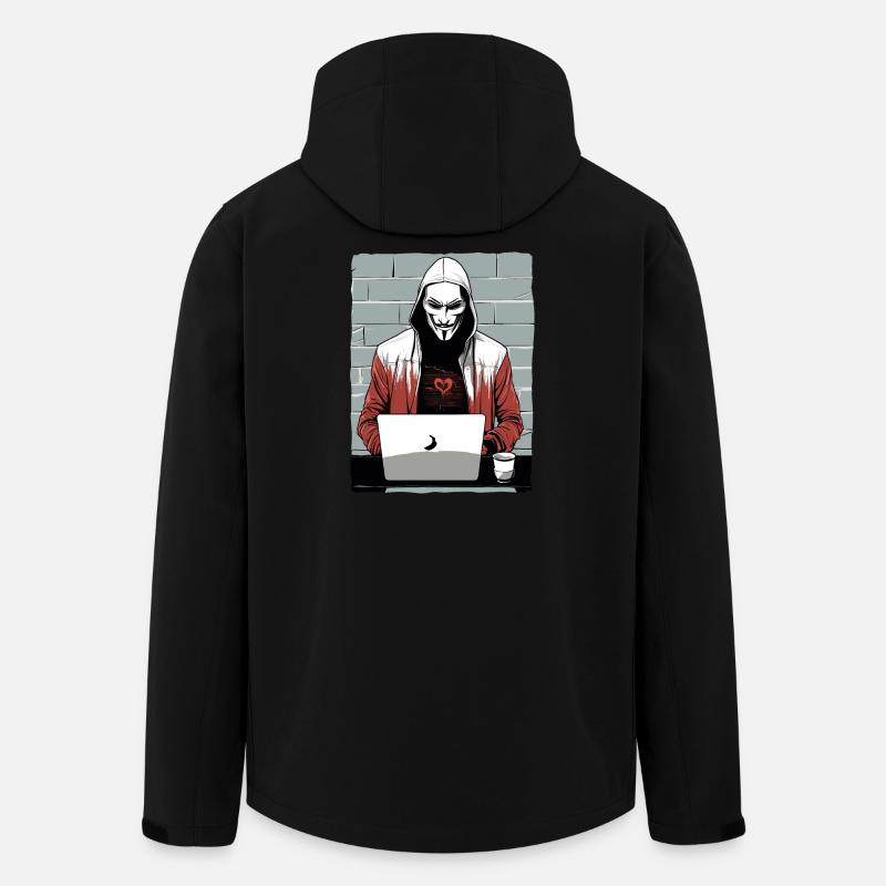Pirate anonyme - Veste softshell homme en polyester recyclé Stanley/Stella - noir