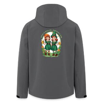 Habt ein schönen St. Patrick´s Day - Recycelte Männer Softshell-Jacke von Stanley/Stella - Schwarz - Hinten - AI Model Male 185 light (185cm)