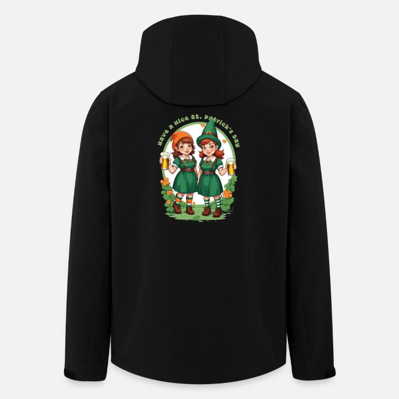 Have a happy St. Patrick's Day - Men’s Recycled Softshell Jacket by Stanley/Stella - black