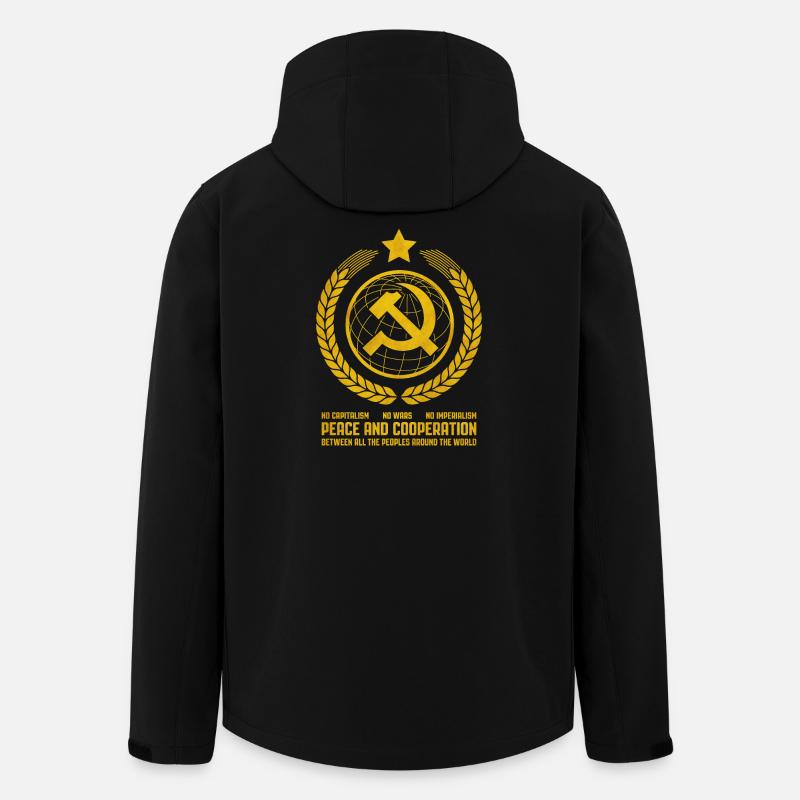 L’internationalisme communiste - Veste softshell homme en polyester recyclé Stanley/Stella - noir