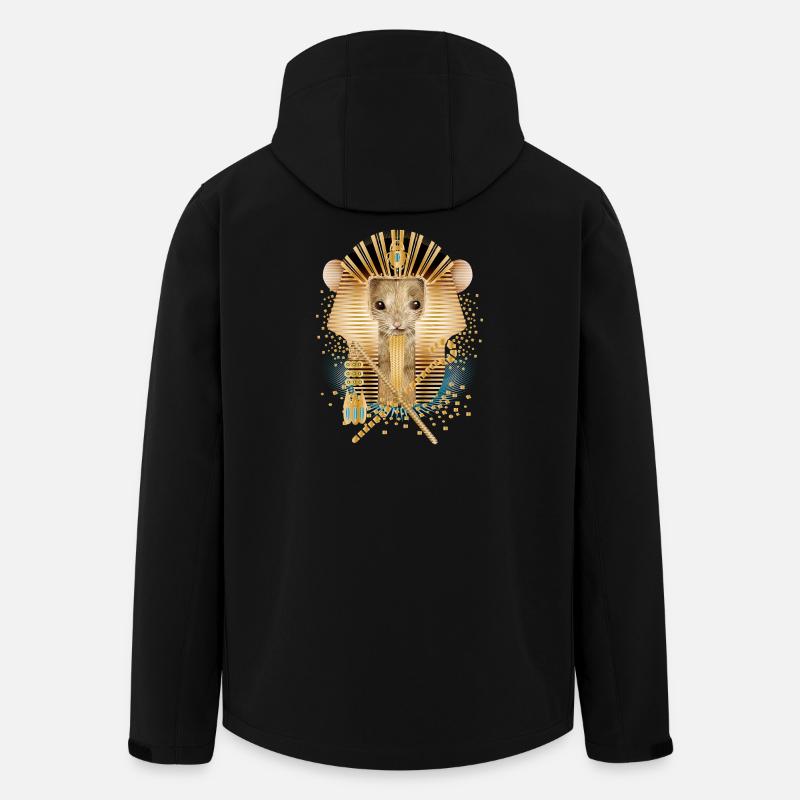 Mouse with Egyptian Pharaoh Mask - Men’s Recycled Softshell Jacket by Stanley/Stella - black