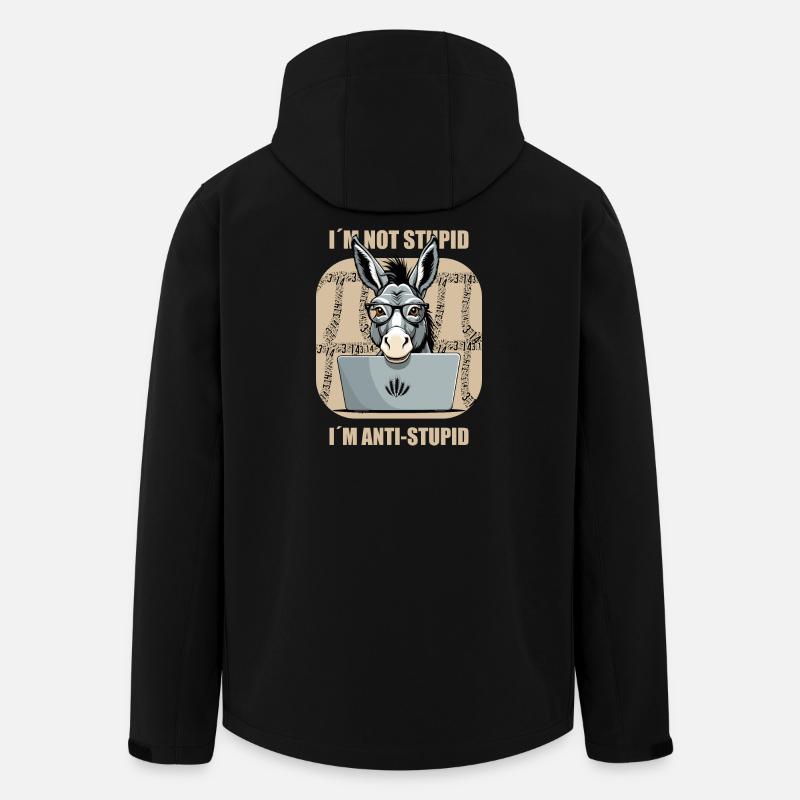 Schlauer Nerd Esel - Recycelte Männer Softshell-Jacke von Stanley/Stella - Schwarz