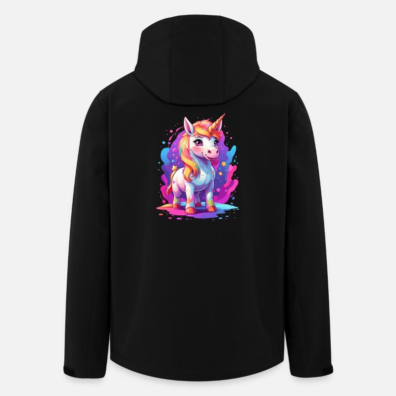 Süßes Einhorn - Recycelte Männer Softshell-Jacke von Stanley/Stella - Schwarz