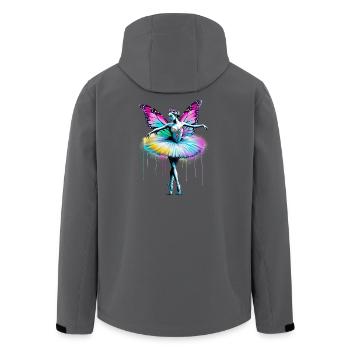 Ballerina mit Schmetterlingsflügeln, Schmetterlingen, Tutu - Recycelte Männer Softshell-Jacke von Stanley/Stella - Schwarz - Hinten - AI Model Male 185 light (185cm)