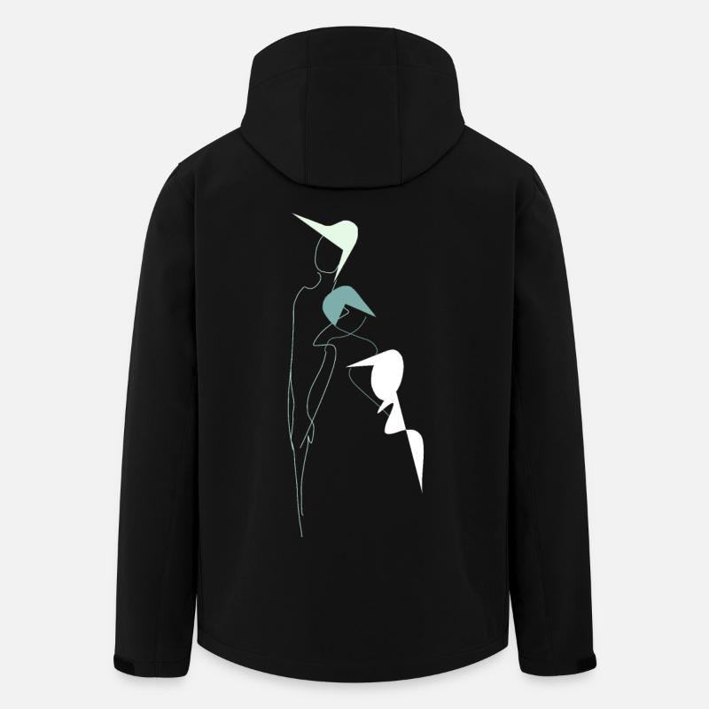 Stylized Family Portrait - Men’s Recycled Softshell Jacket by Stanley/Stella - black