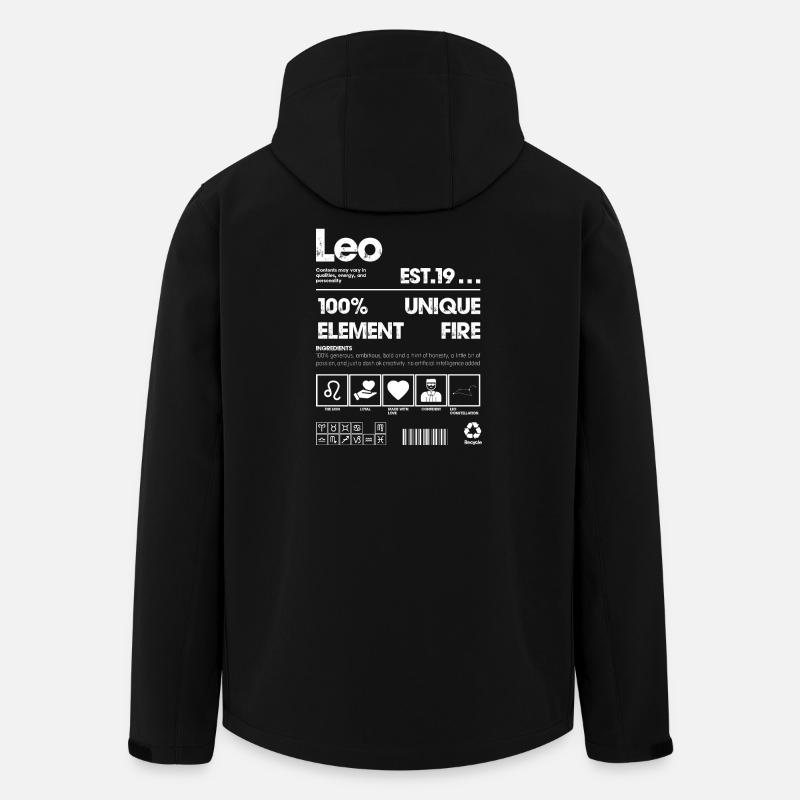 Löwe Sternzeichen - Recycelte Männer Softshell-Jacke von Stanley/Stella - Schwarz