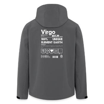 Logo 100 % unique de l’élément Terre Vierge - Veste softshell homme en polyester recyclé Stanley/Stella - noir - Dos - AI Model Male 185 light (185cm)