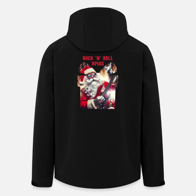 Rock n Roll Xmas - Weihnachtsmann Rocker - Recycelte Männer Softshell-Jacke von Stanley/Stella - Schwarz