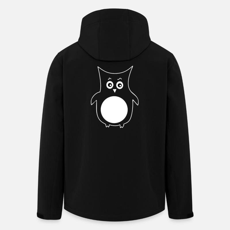 white owl bird white - Men’s Recycled Softshell Jacket by Stanley/Stella - black