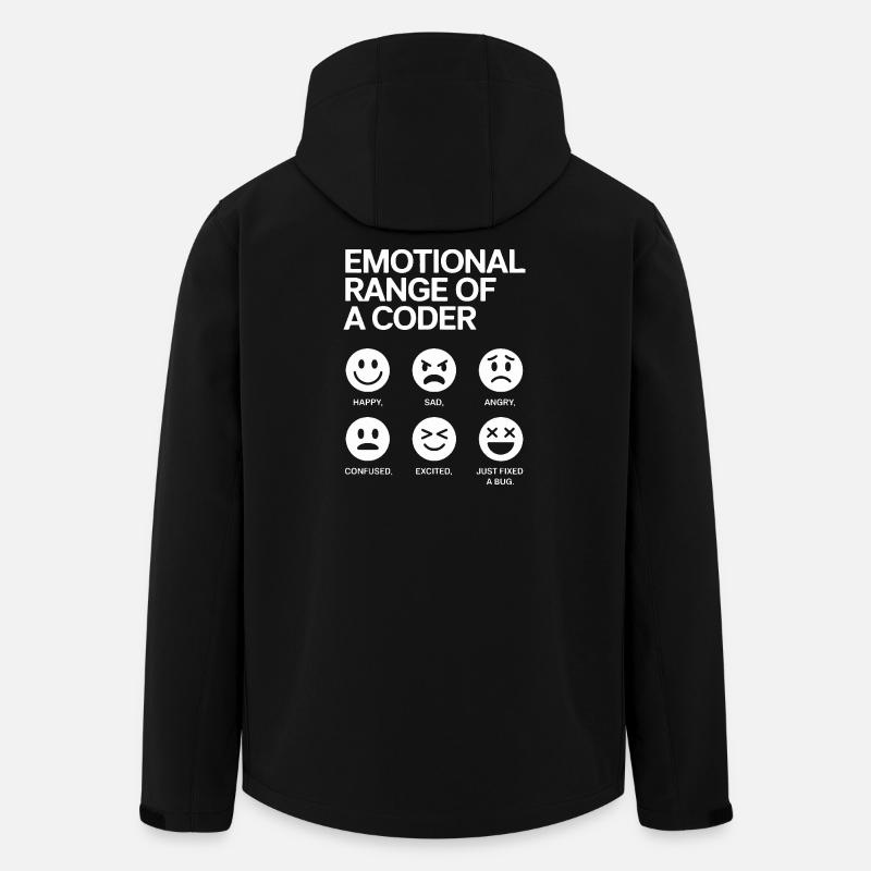 Emotionale Bandbreite eines Programmierers - Recycelte Männer Softshell-Jacke von Stanley/Stella - Schwarz