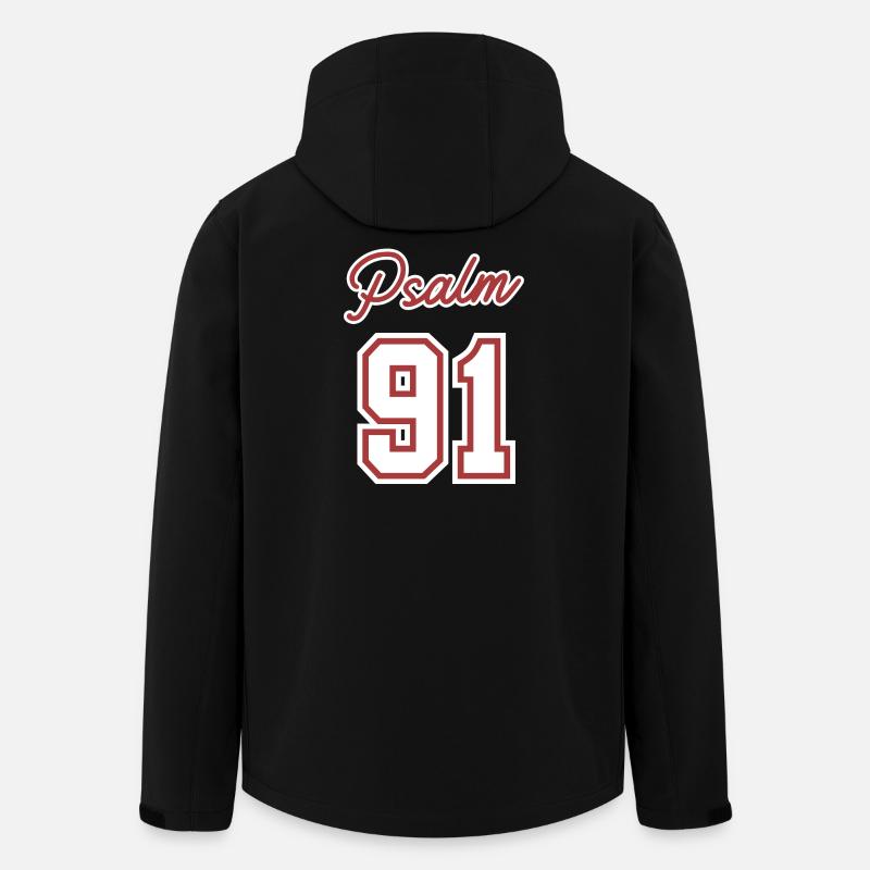 Psaume 91 verset biblique. - Veste softshell homme en polyester recyclé Stanley/Stella - noir