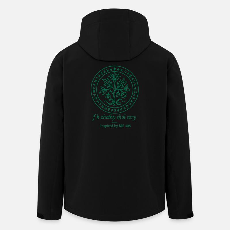 Voynich Flora - Recycelte Männer Softshell-Jacke von Stanley/Stella - Schwarz