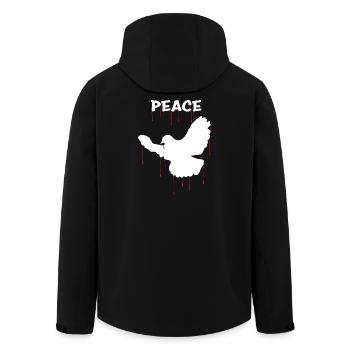 Dove of Peace - Men’s Recycled Softshell Jacket by Stanley/Stella - black - Back - AI Model Male 185 light (185cm)