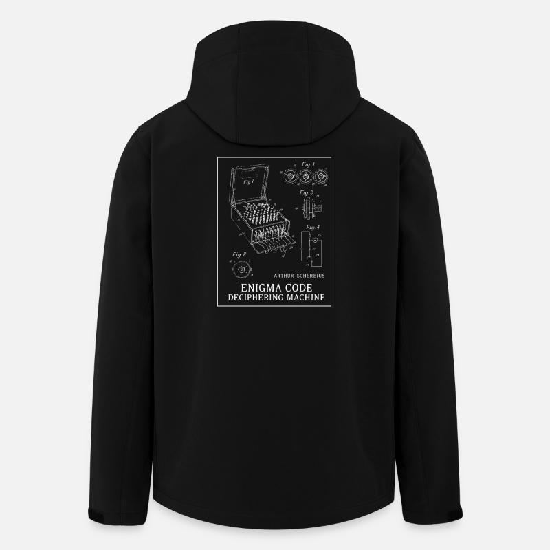 Enigma-Code-Entschlüsselungsmaschine, Illustration - Recycelte Männer Softshell-Jacke von Stanley/Stella - Schwarz
