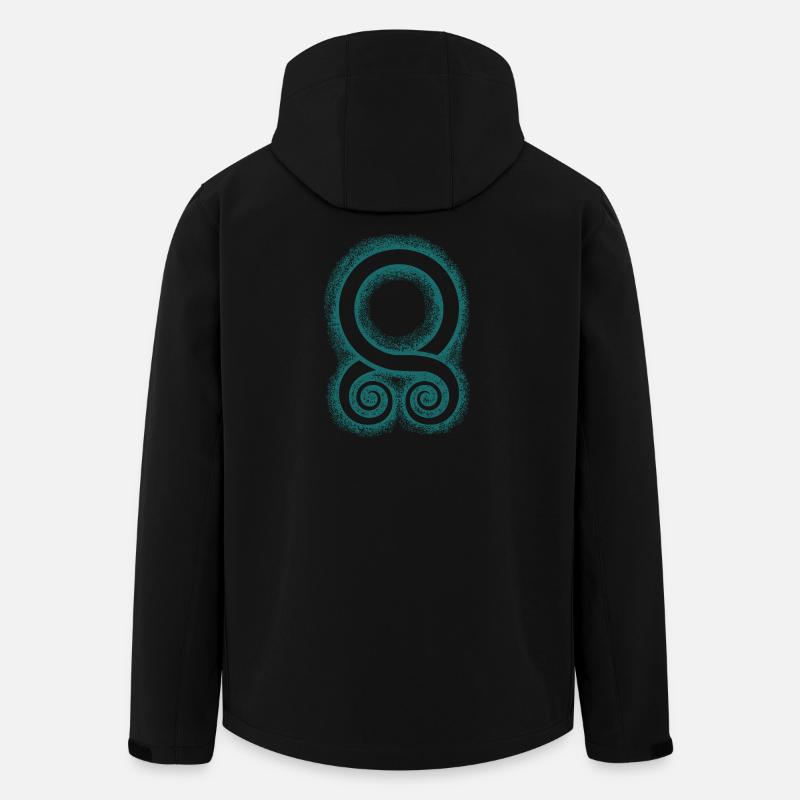 La croix de troll : un symbole de protection - Veste softshell homme en polyester recyclé Stanley/Stella - noir