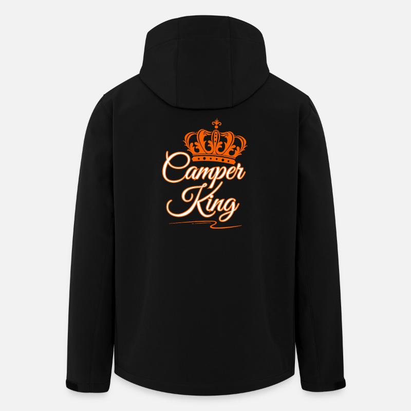 Camper King - Recycelte Männer Softshell-Jacke von Stanley/Stella - Schwarz