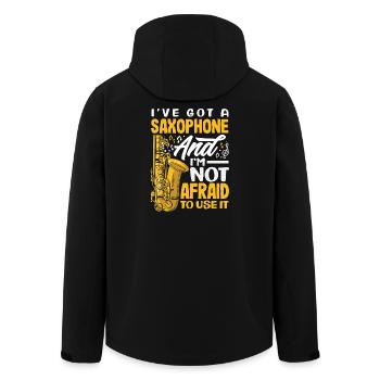 Saxophone - Veste softshell homme en polyester recyclé Stanley/Stella - noir - Dos - AI Model Male 185 light (185cm)
