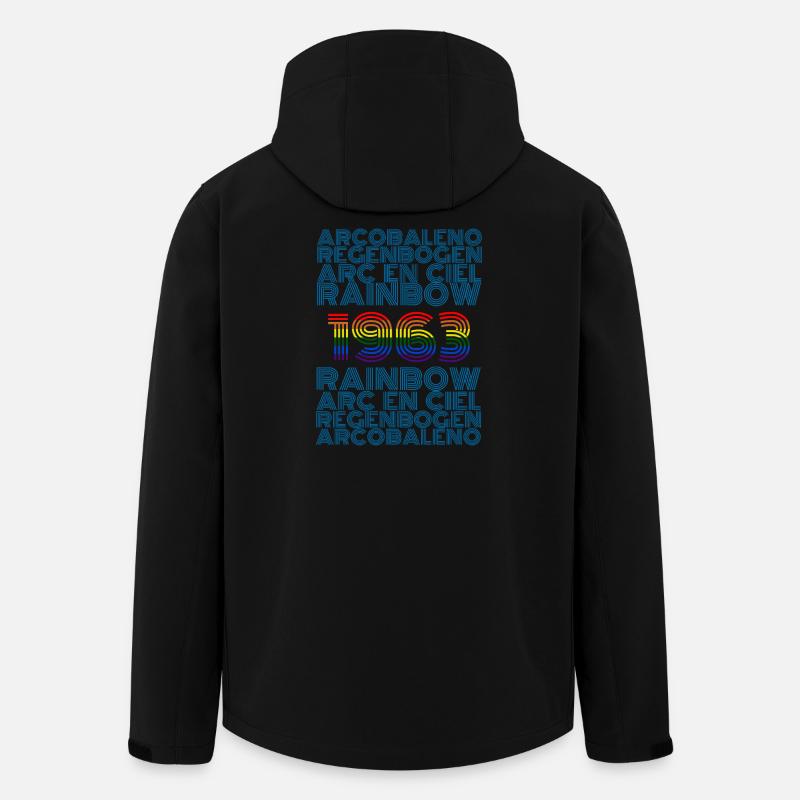 Regenbogen 1963 - Recycelte Männer Softshell-Jacke von Stanley/Stella - Schwarz