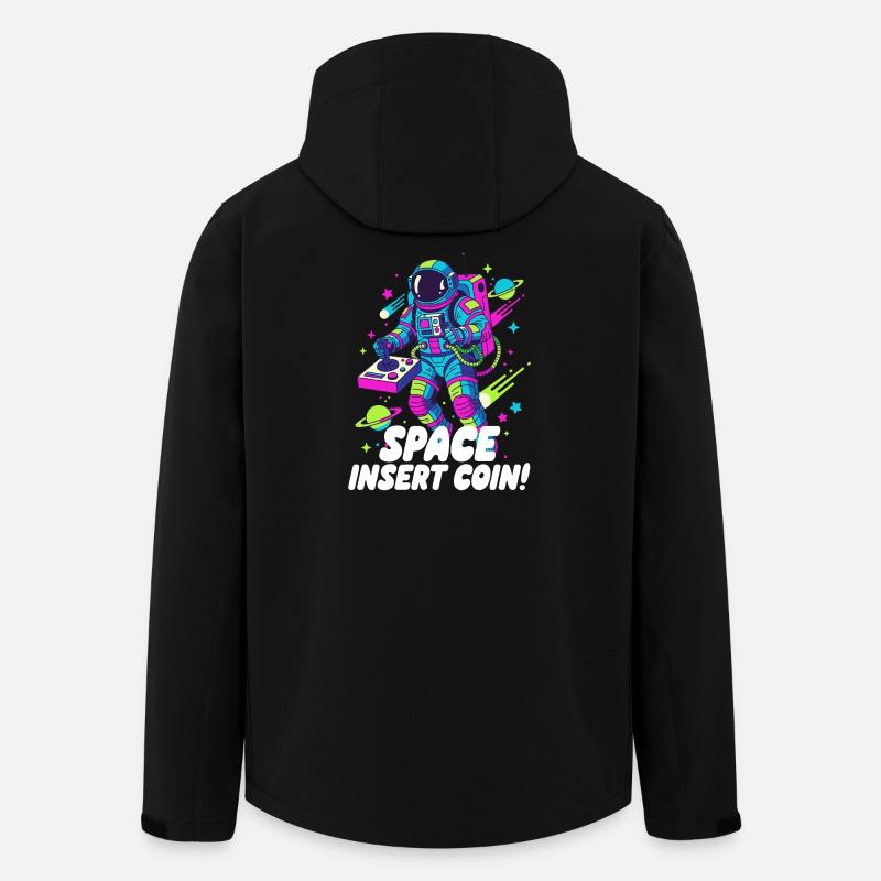 Space Insert Coin - Men’s Recycled Softshell Jacket by Stanley/Stella - black