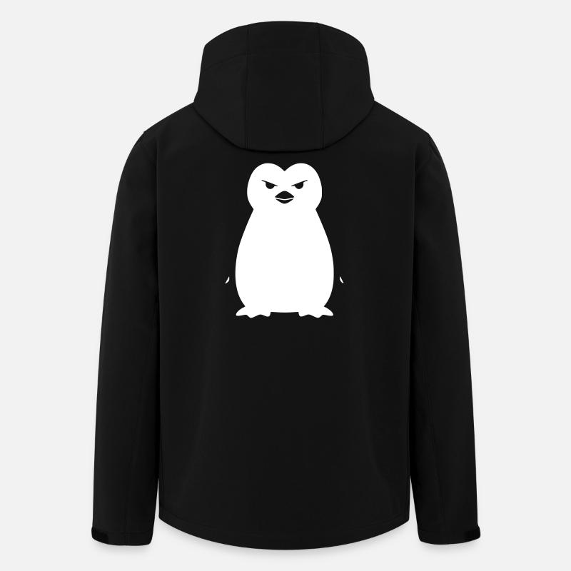 Penguin Stencil: Bolde's Grunge Statement - Men’s Recycled Softshell Jacket by Stanley/Stella - black