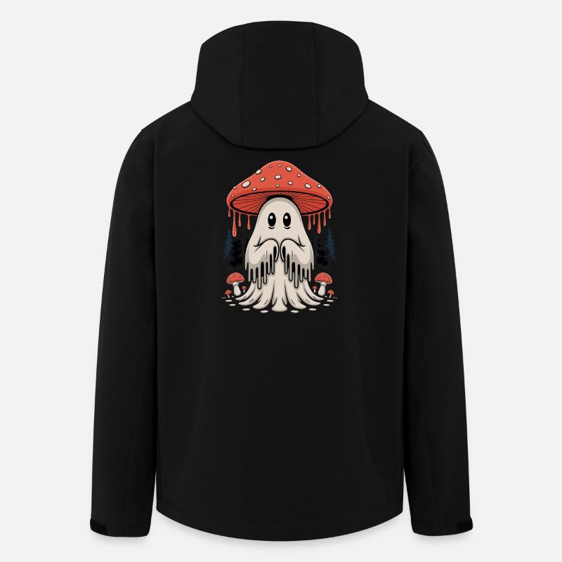 Ghost mushroom with forest magic - Men’s Recycled Softshell Jacket by Stanley/Stella - black