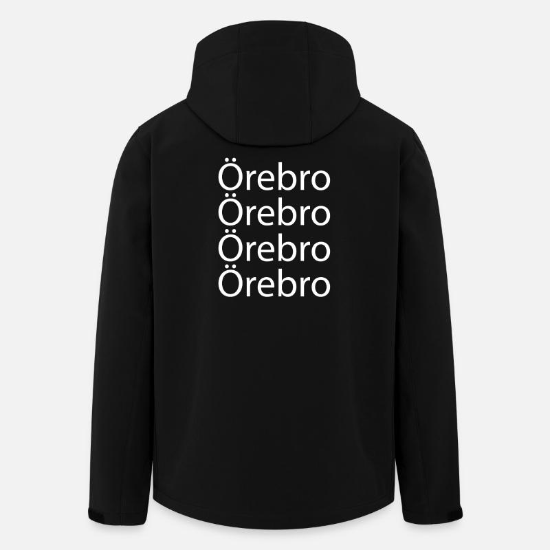 Örebro City Lines in Rhythm - Men’s Recycled Softshell Jacket by Stanley/Stella - black
