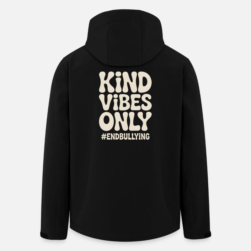 Kind Vibes Only End Bullying - Men’s Recycled Softshell Jacket by Stanley/Stella - black