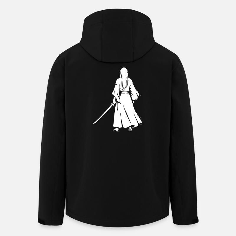 Anime Ronin Swordsman Back - Men’s Recycled Softshell Jacket by Stanley/Stella - black