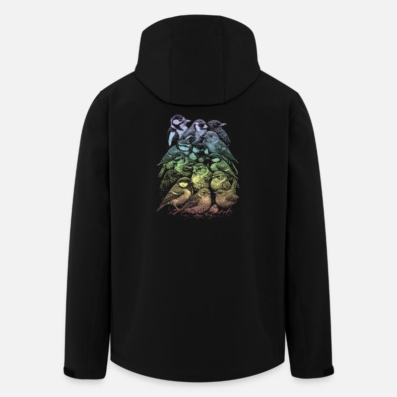 Oiseau de jardin - Veste softshell homme en polyester recyclé Stanley/Stella - noir