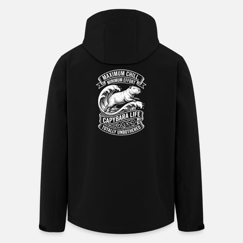 Vie à Capybara – Maximum de Froid - Veste softshell homme en polyester recyclé Stanley/Stella - noir