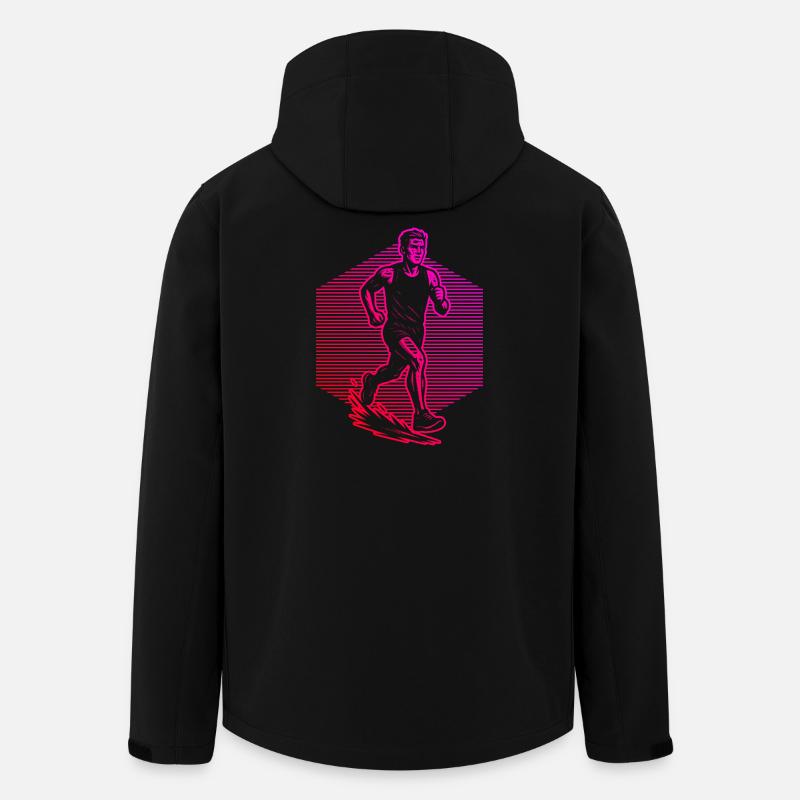 Illustration de course pour la course - Veste softshell homme en polyester recyclé Stanley/Stella - noir