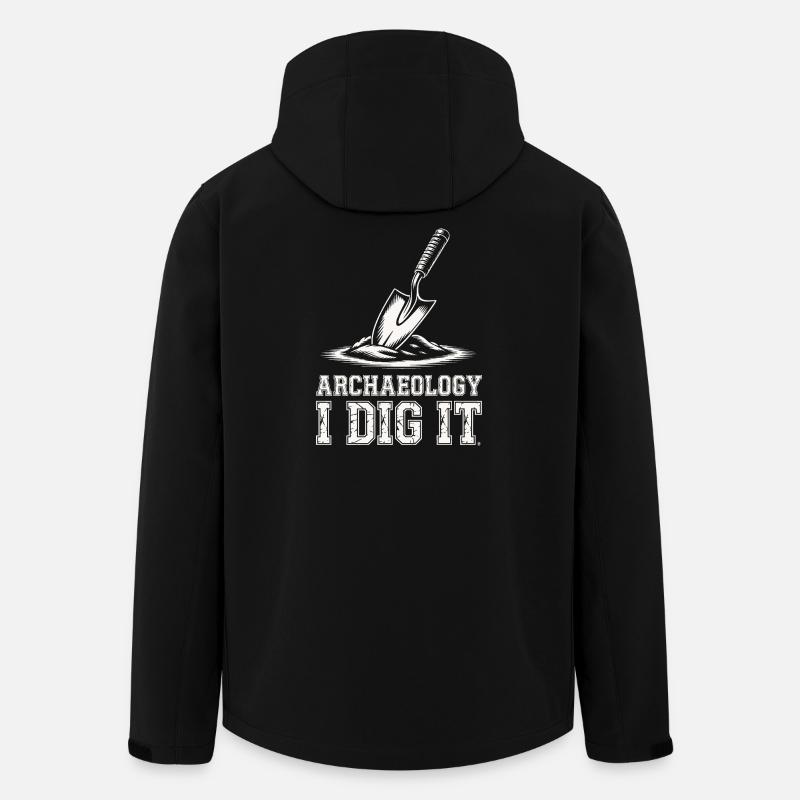 Archaeology Dig It Graphic - Men’s Recycled Softshell Jacket by Stanley/Stella - black