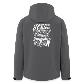 Conception des héros du Home Office - Veste softshell homme en polyester recyclé Stanley/Stella - noir - Dos - AI Model Male 185 light (185cm)
