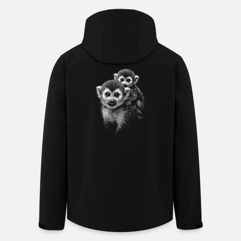 Totenkopfaffe - Recycelte Männer Softshell-Jacke von Stanley/Stella - Schwarz