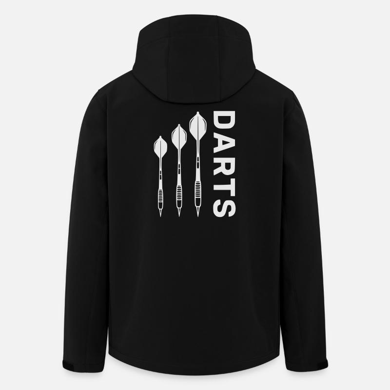 Silhouette des flèches fléchettes - Veste softshell homme en polyester recyclé Stanley/Stella - noir